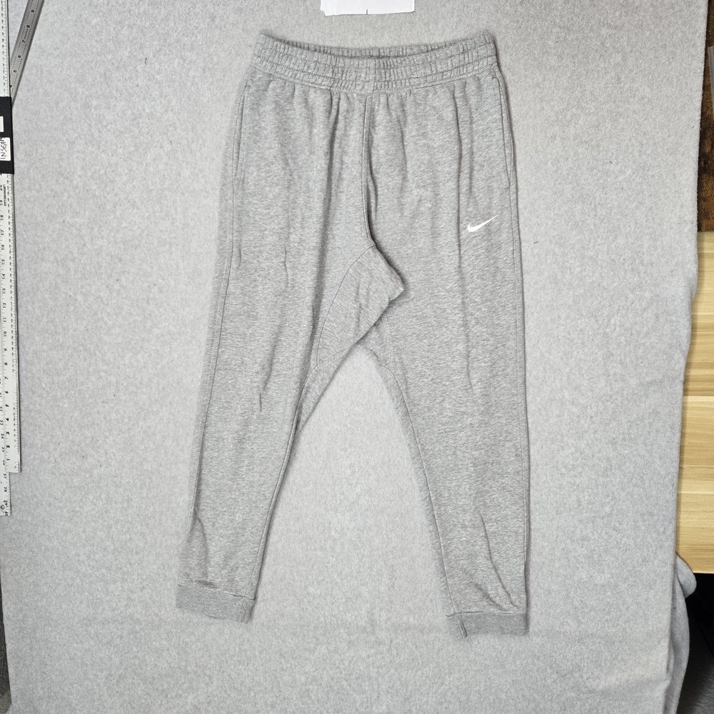 Nike Men Pants XL Gray Sweatpants Fleece 826431 063 Logo 29" Inseam
